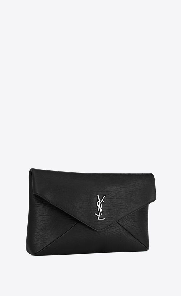 Saint Laurent Men Cassandre Large Leather Pouch