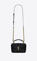 Saint Laurent Women Mini College Leather Shoulder Bag
