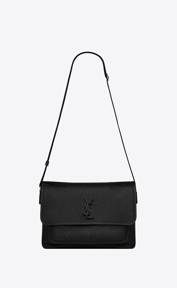Saint Laurent Men Niki Leather Messenger Bag