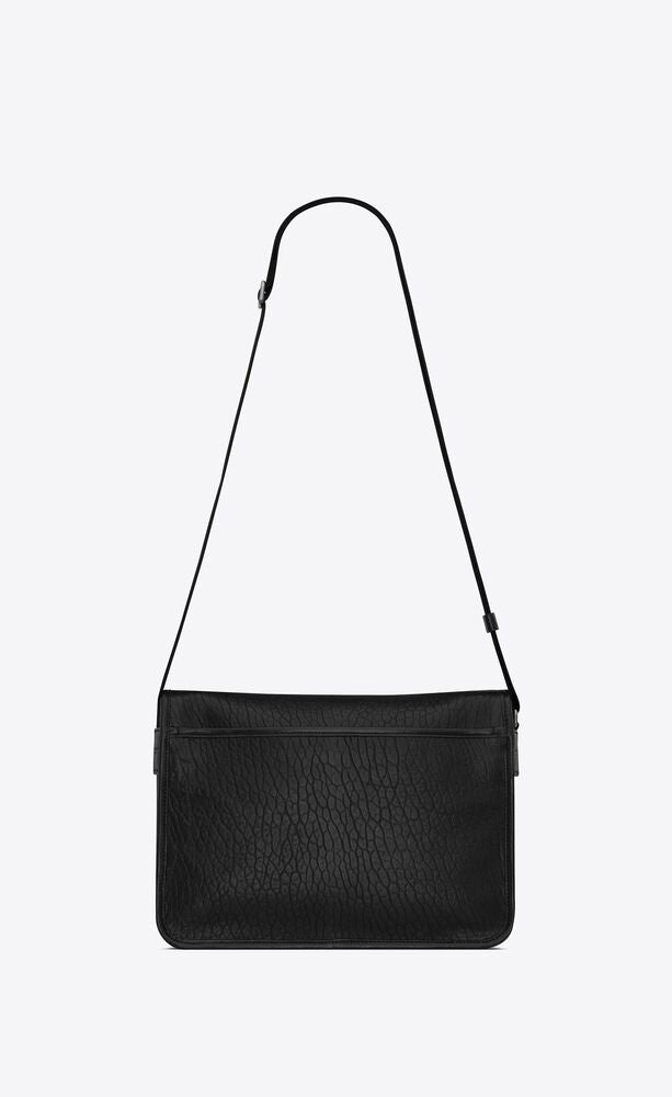 Saint Laurent Men Niki Leather Messenger Bag