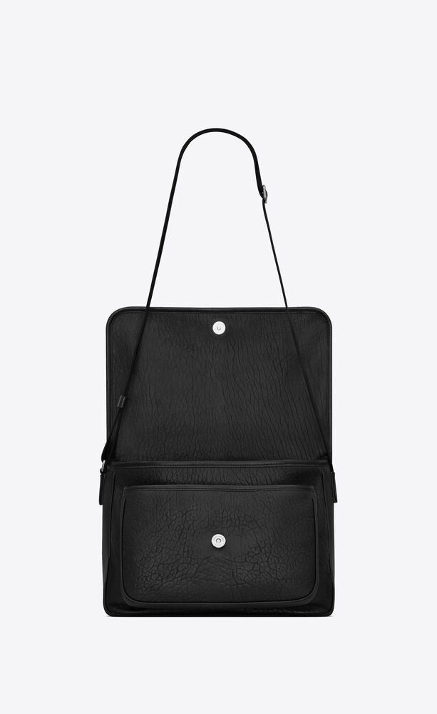 Saint Laurent Men Niki Leather Messenger Bag