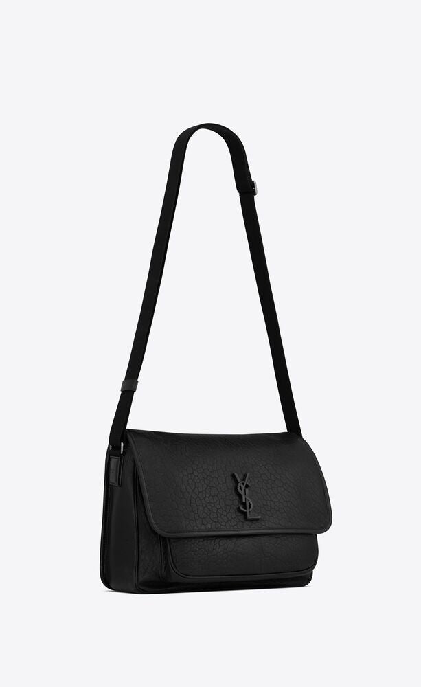 Saint Laurent Men Niki Leather Messenger Bag