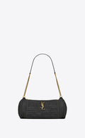 Saint Laurent Women Small Cassandre Raffia Shoulder Bag