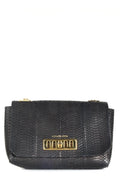Michael Kors Black Leather Snakeskin Shoulder Bag