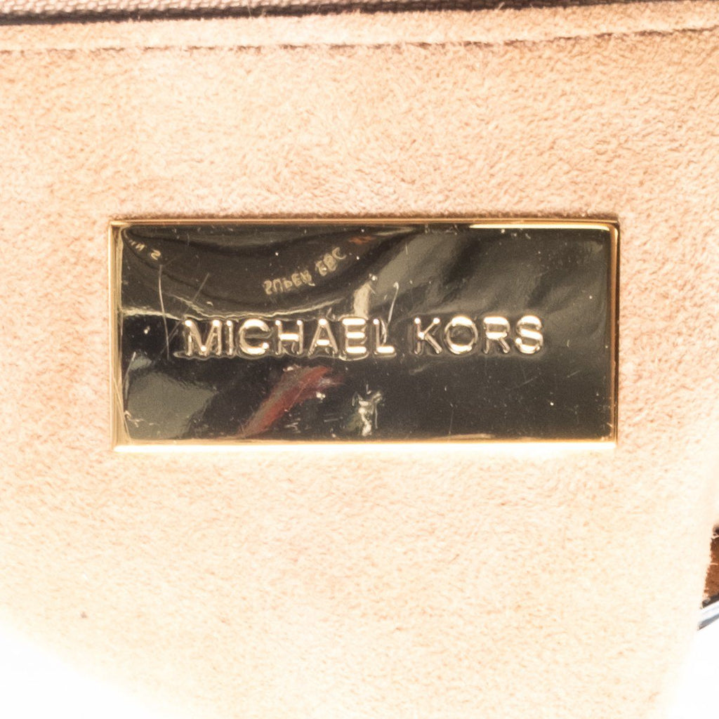 Michael Kors Black Leather Snakeskin Shoulder Bag