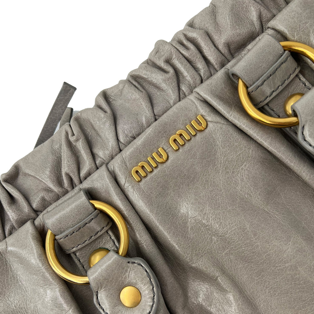 Miu Miu leather grey handbag