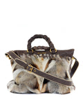 Fox Fur Leather Tote