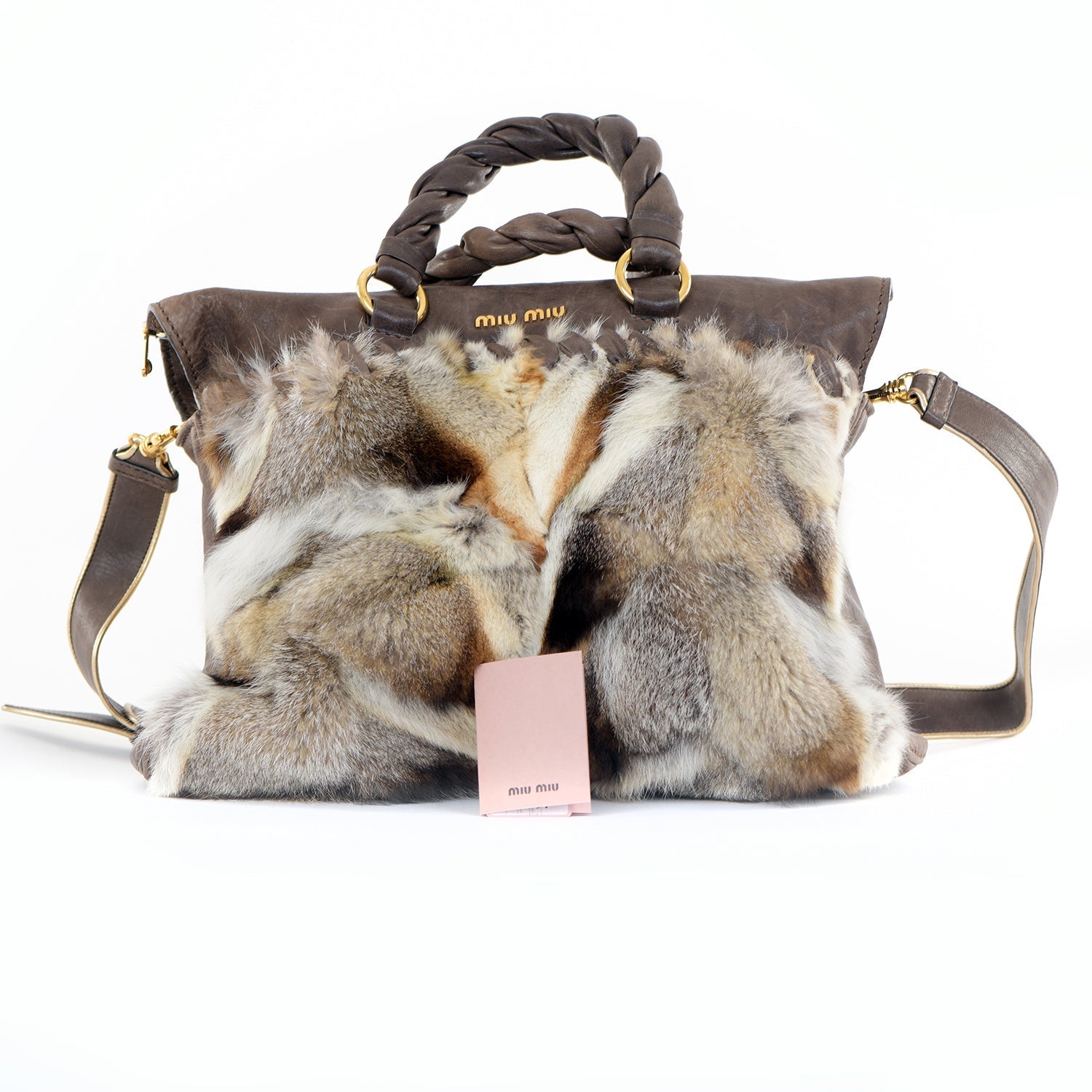 Fox Fur Leather Tote