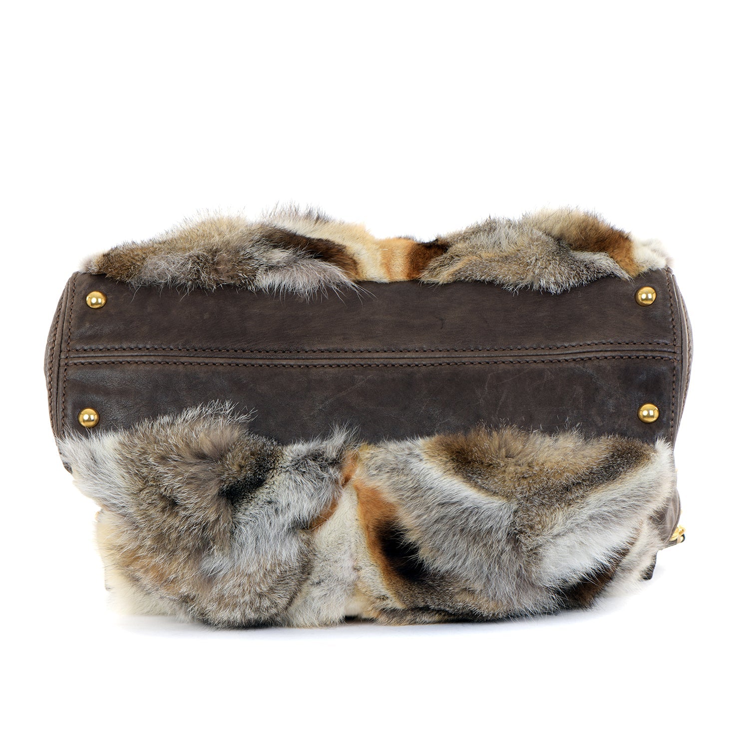 Fox Fur Leather Tote