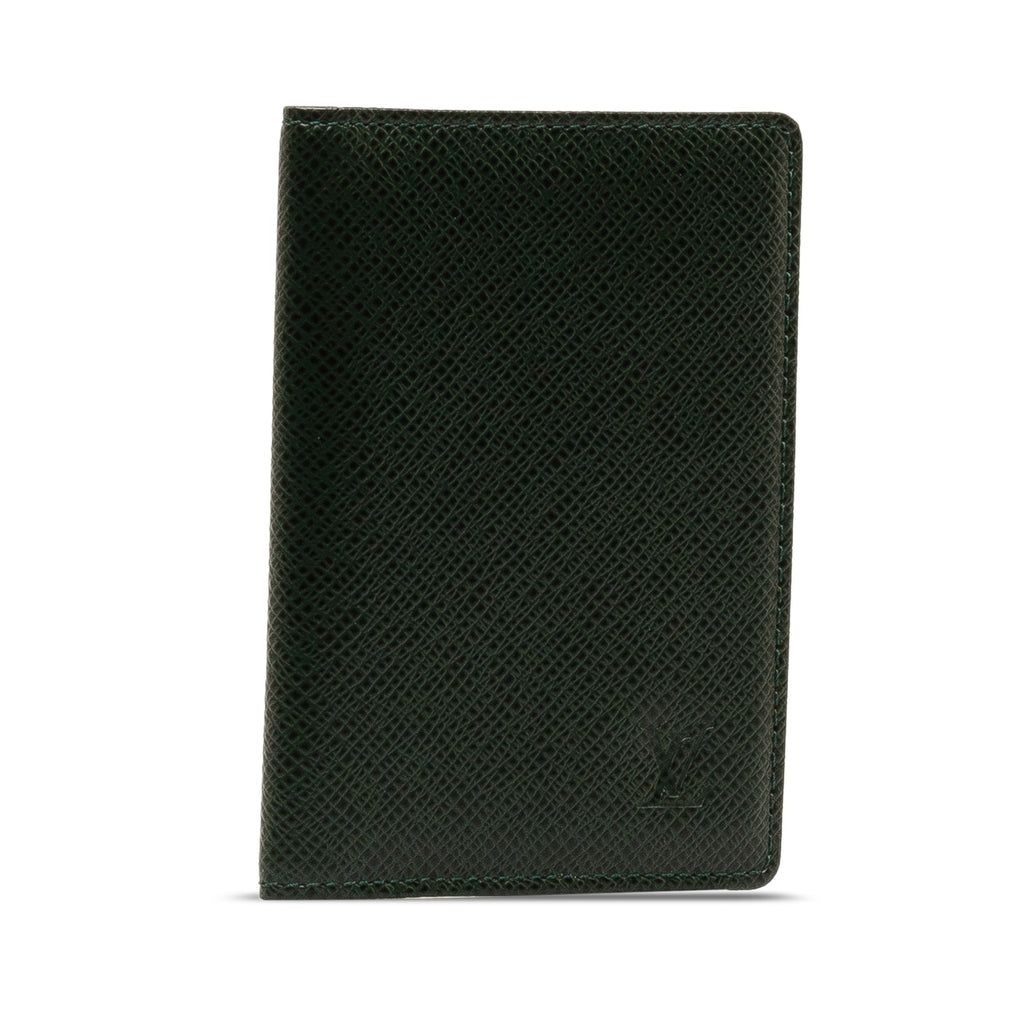 Green Louis Vuitton Taiga Business Card Holder