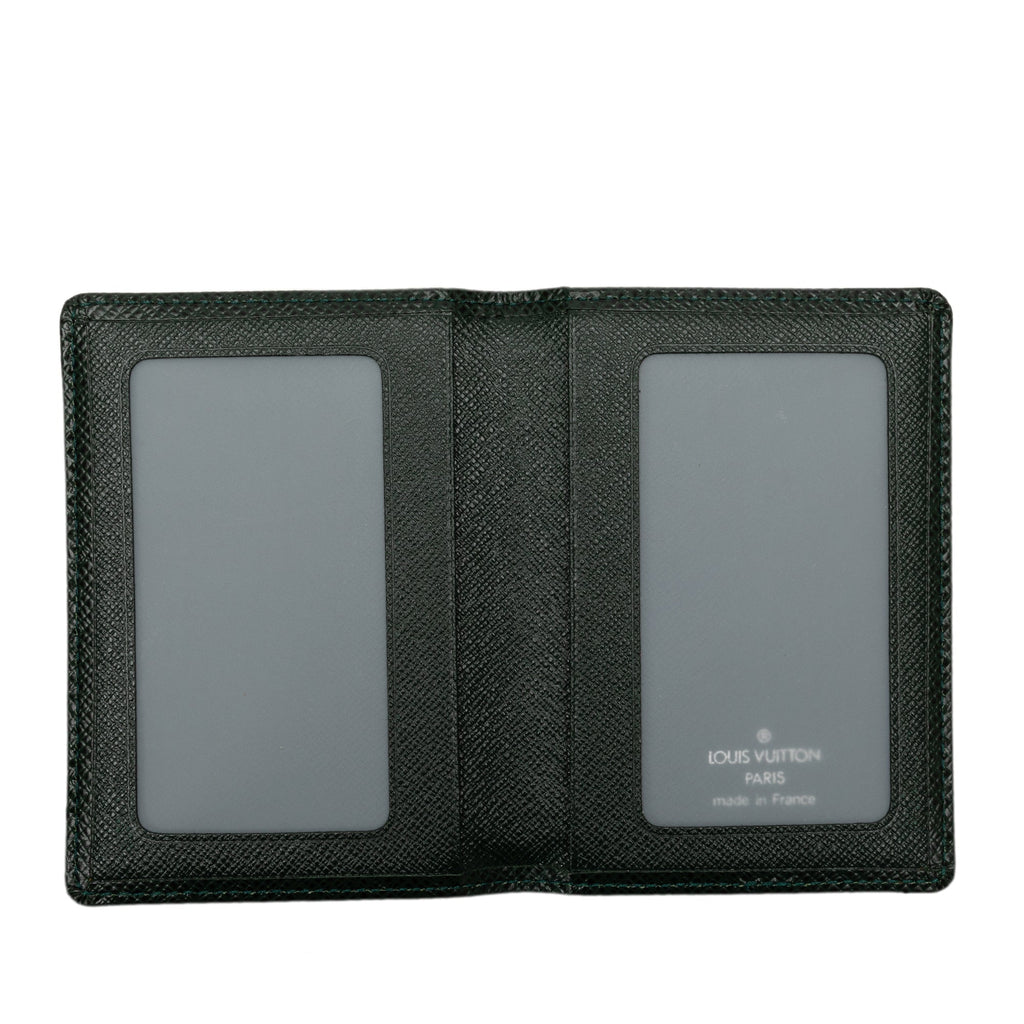 Green Louis Vuitton Taiga Business Card Holder