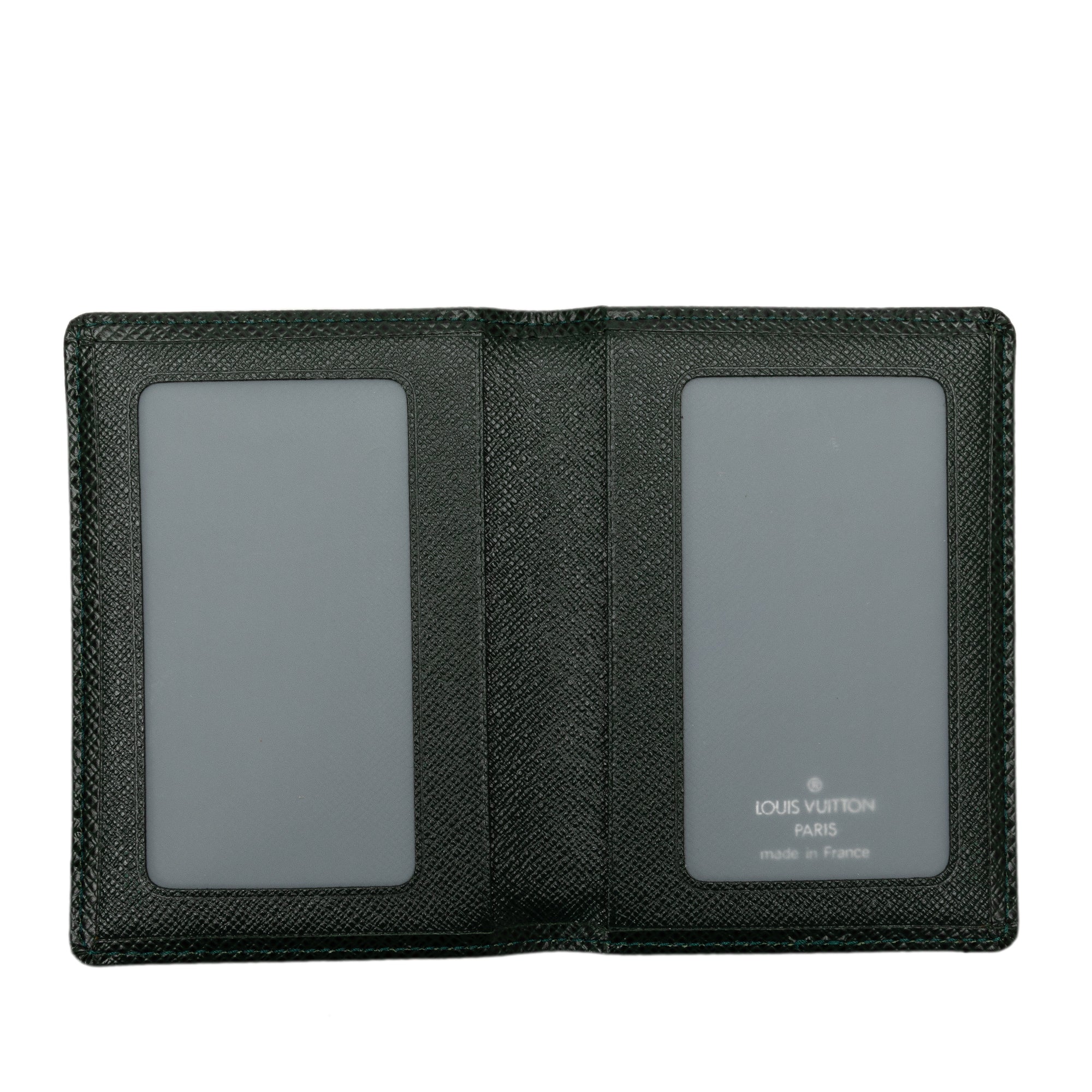 Green Louis Vuitton Taiga Business Card Holder