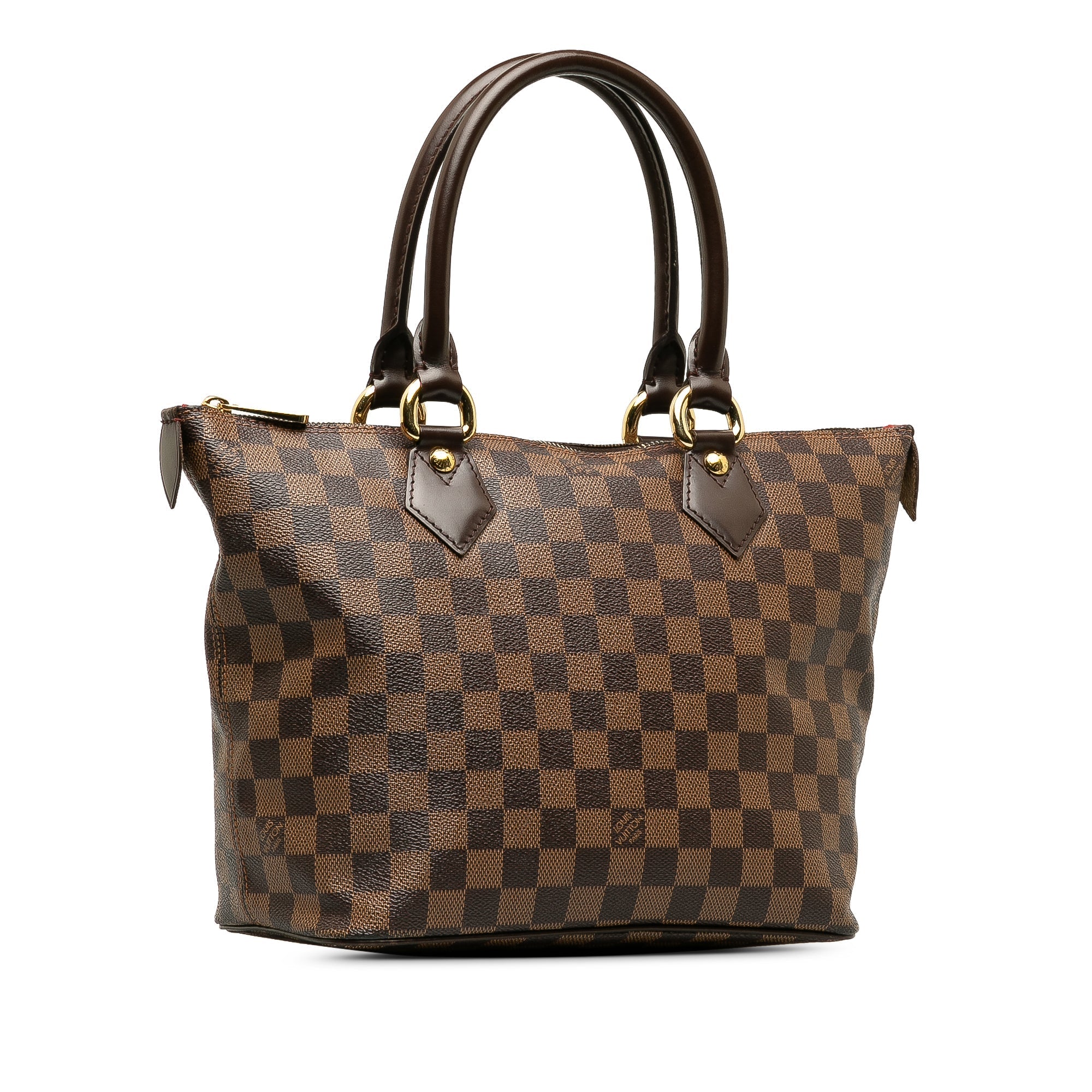 Brown Louis Vuitton Damier Ebene Saleya PM Handbag