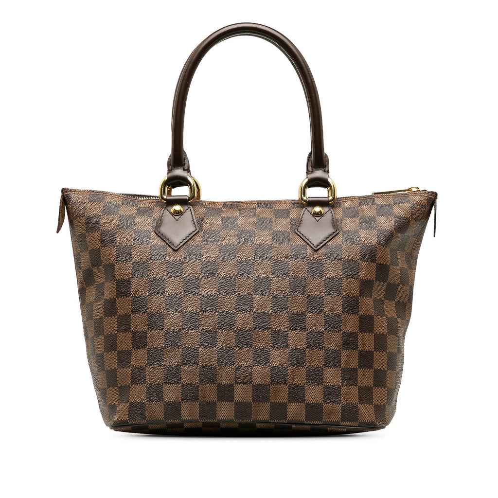 Brown Louis Vuitton Damier Ebene Saleya PM Handbag