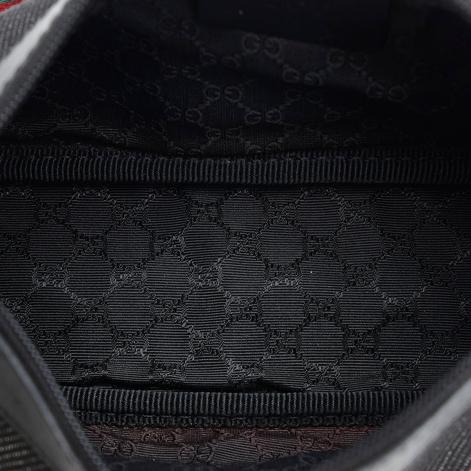 Gucci Web Baguette Black GG Denim Canvas