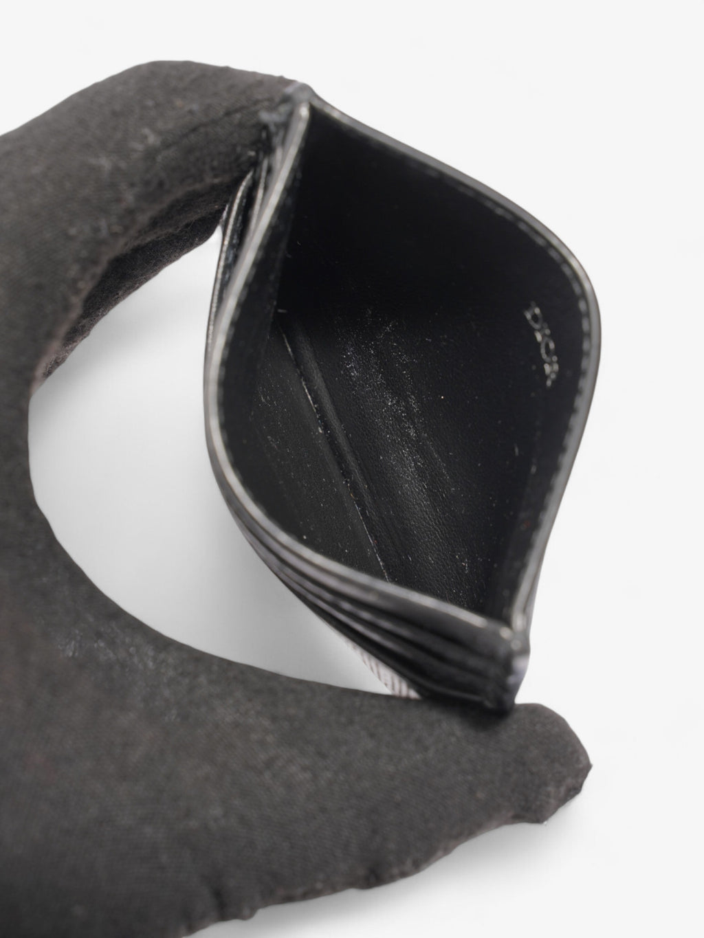 Christian Dior Oblique Galaxy Card Holder Black Leather