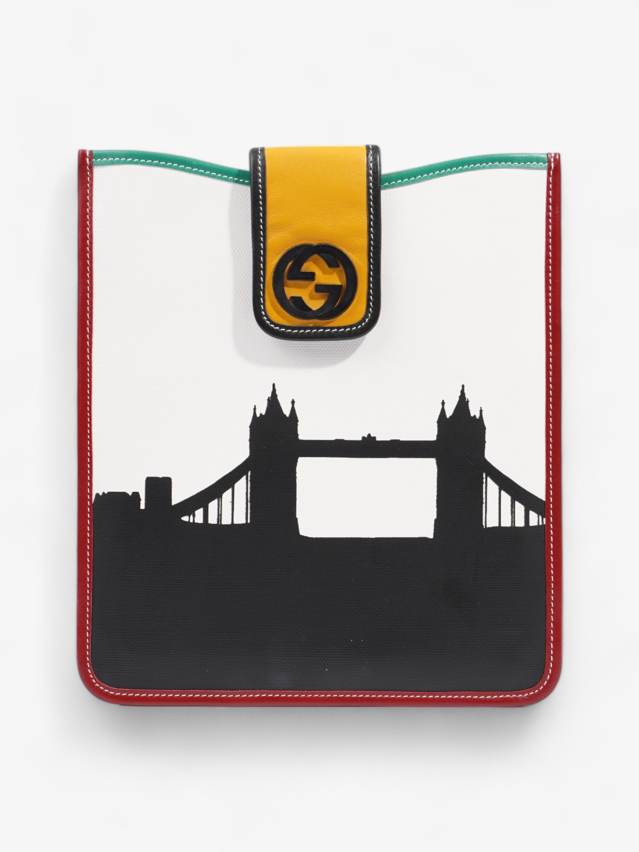 Gucci 2012 Limited Edition IPad Case White / Black / Red / Green / Yellow Coated Canvas