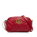 Gucci GG Marmont Red MatelassÃƒÆ’Ã‚Â© Leather