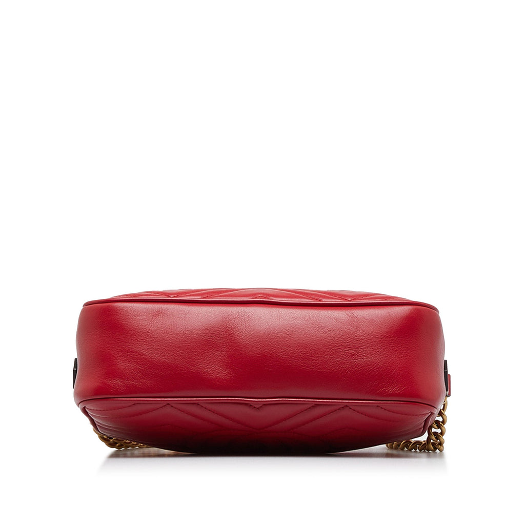 Gucci GG Marmont Red MatelassÃƒÆ’Ã‚Â© Leather
