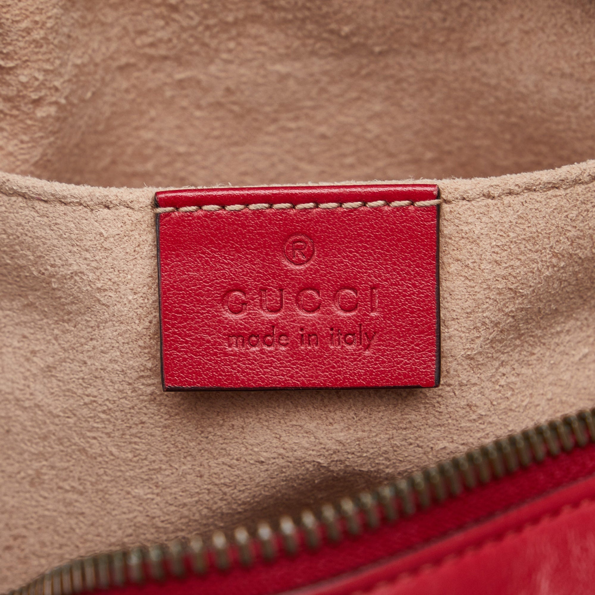 Gucci GG Marmont Red MatelassÃƒÆ’Ã‚Â© Leather