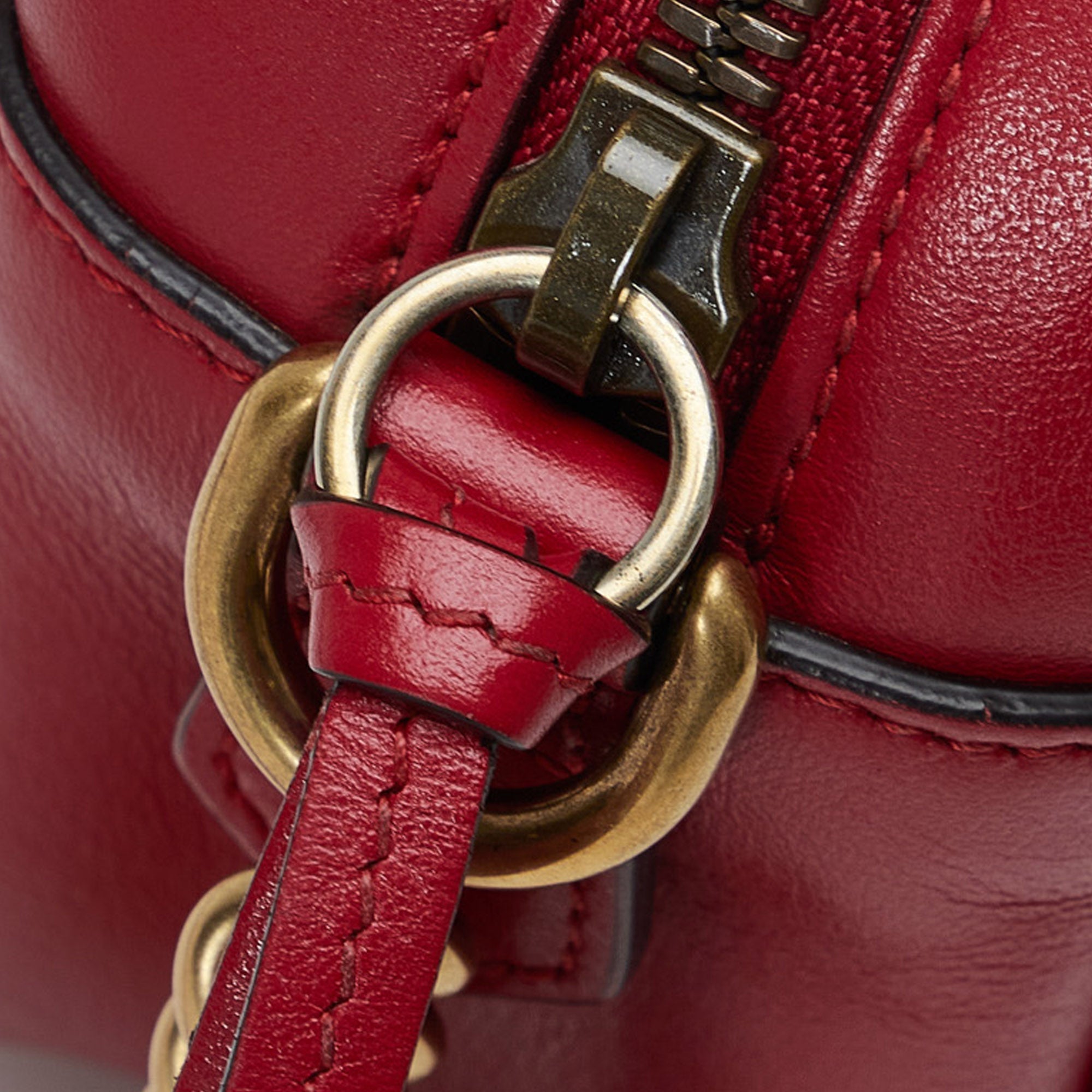 Gucci GG Marmont Red MatelassÃƒÆ’Ã‚Â© Leather