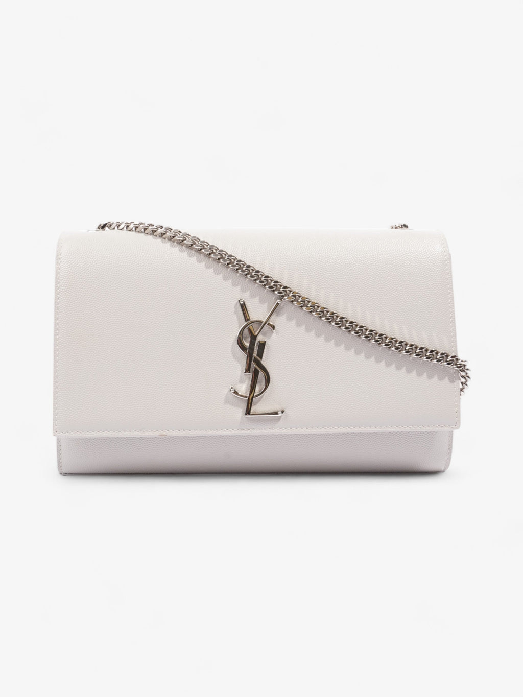 Saint Laurent Kate Grey Grained Leather Medium