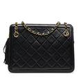 Chanel Shoulder Bag Black Lambskin Gold