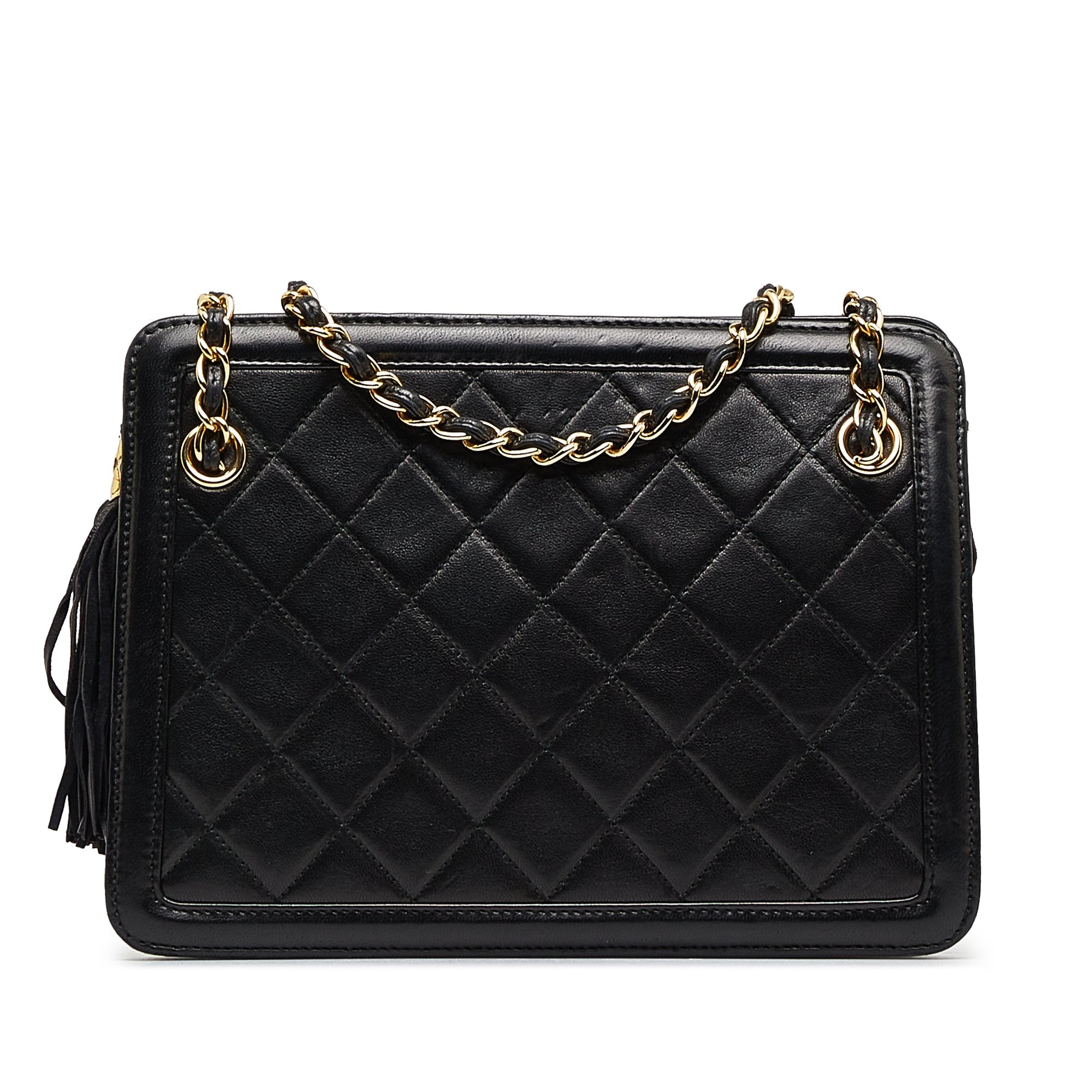 Chanel Shoulder Bag Black Lambskin Gold