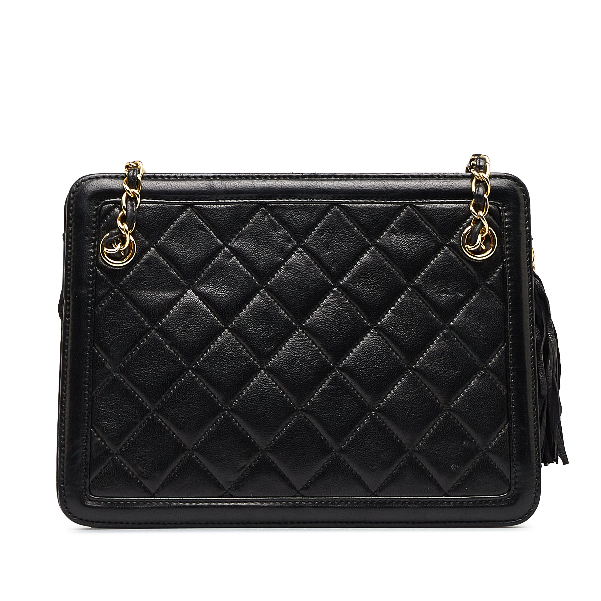 Chanel Shoulder Bag Black Lambskin Gold
