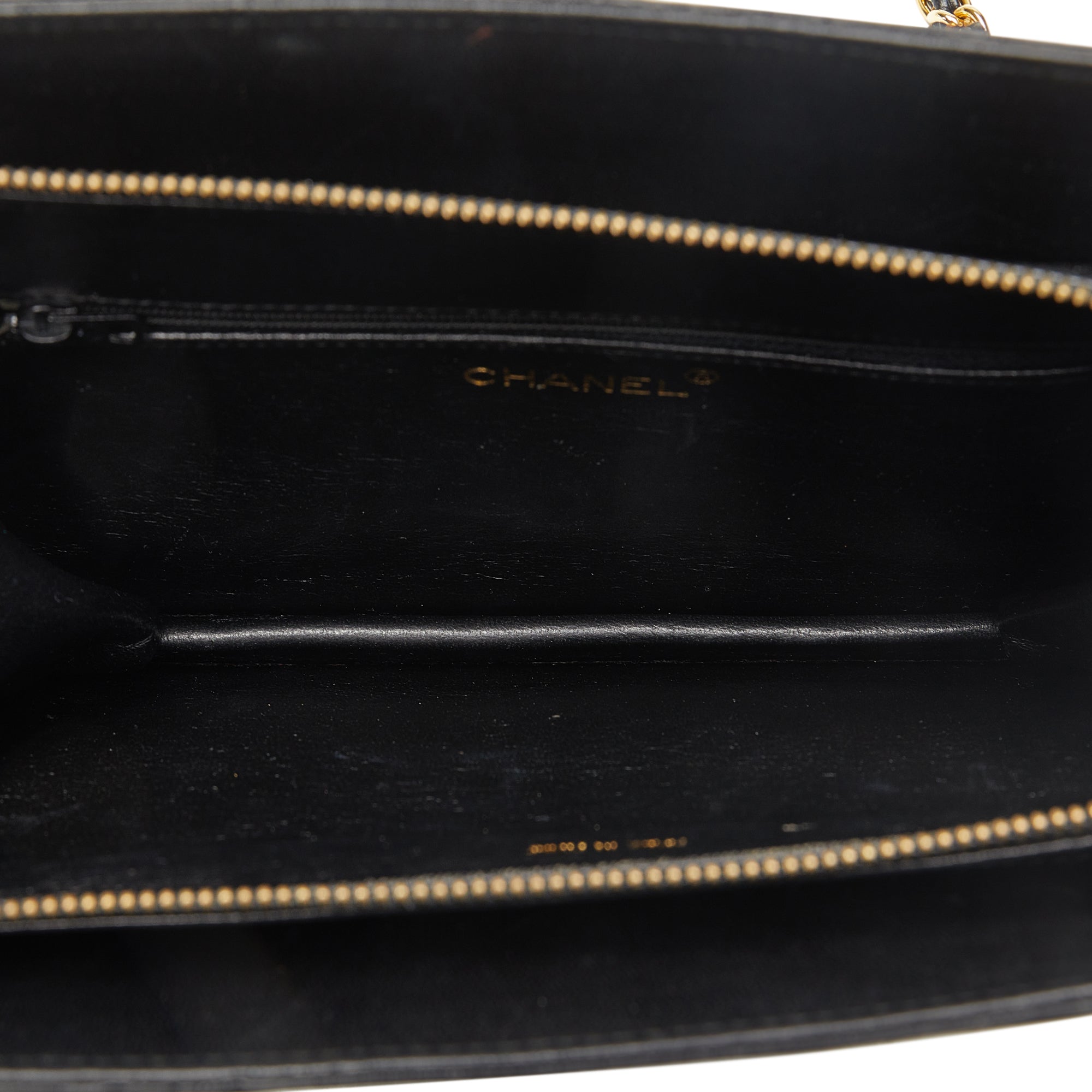 Chanel Shoulder Bag Black Lambskin Gold