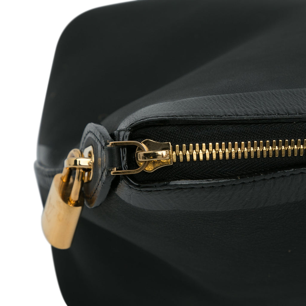Black Louis Vuitton Cuir Obsession Lockit East-West Handbag