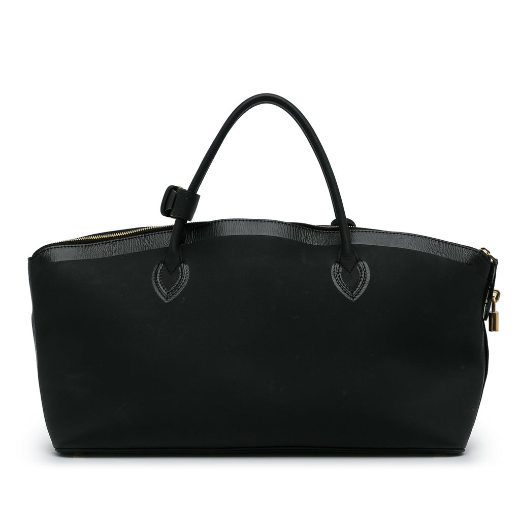 Black Louis Vuitton Cuir Obsession Lockit East-West Handbag