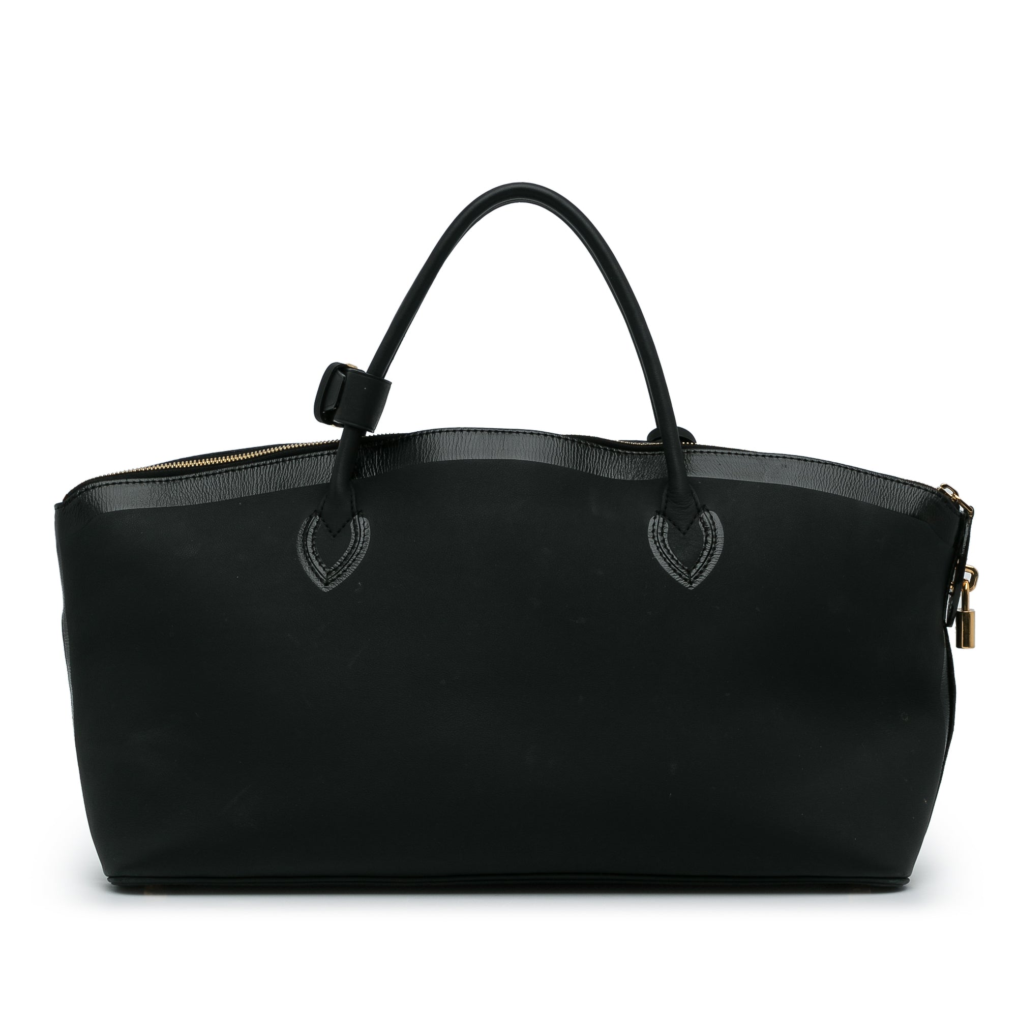 Black Louis Vuitton Cuir Obsession Lockit East-West Handbag