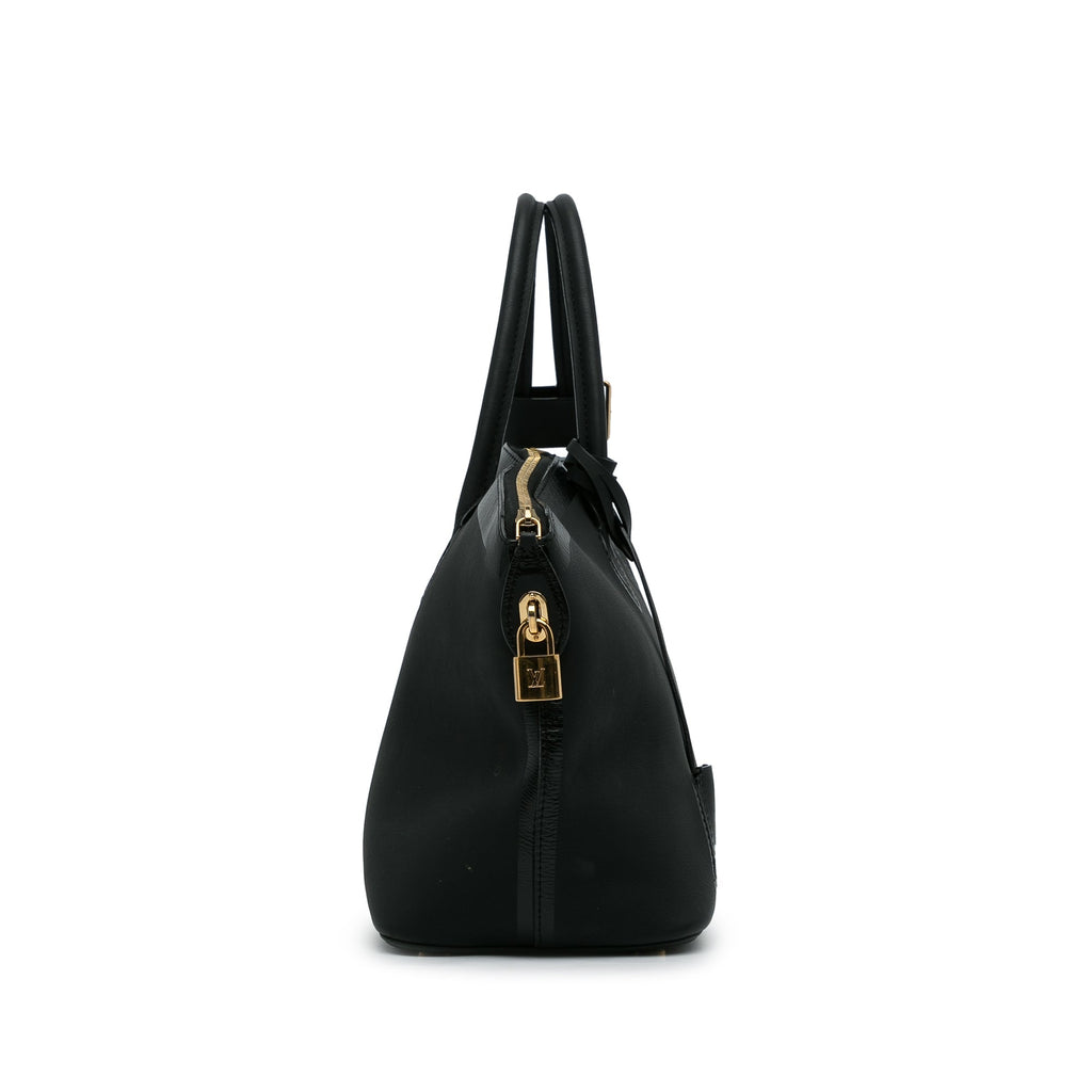 Black Louis Vuitton Cuir Obsession Lockit East-West Handbag