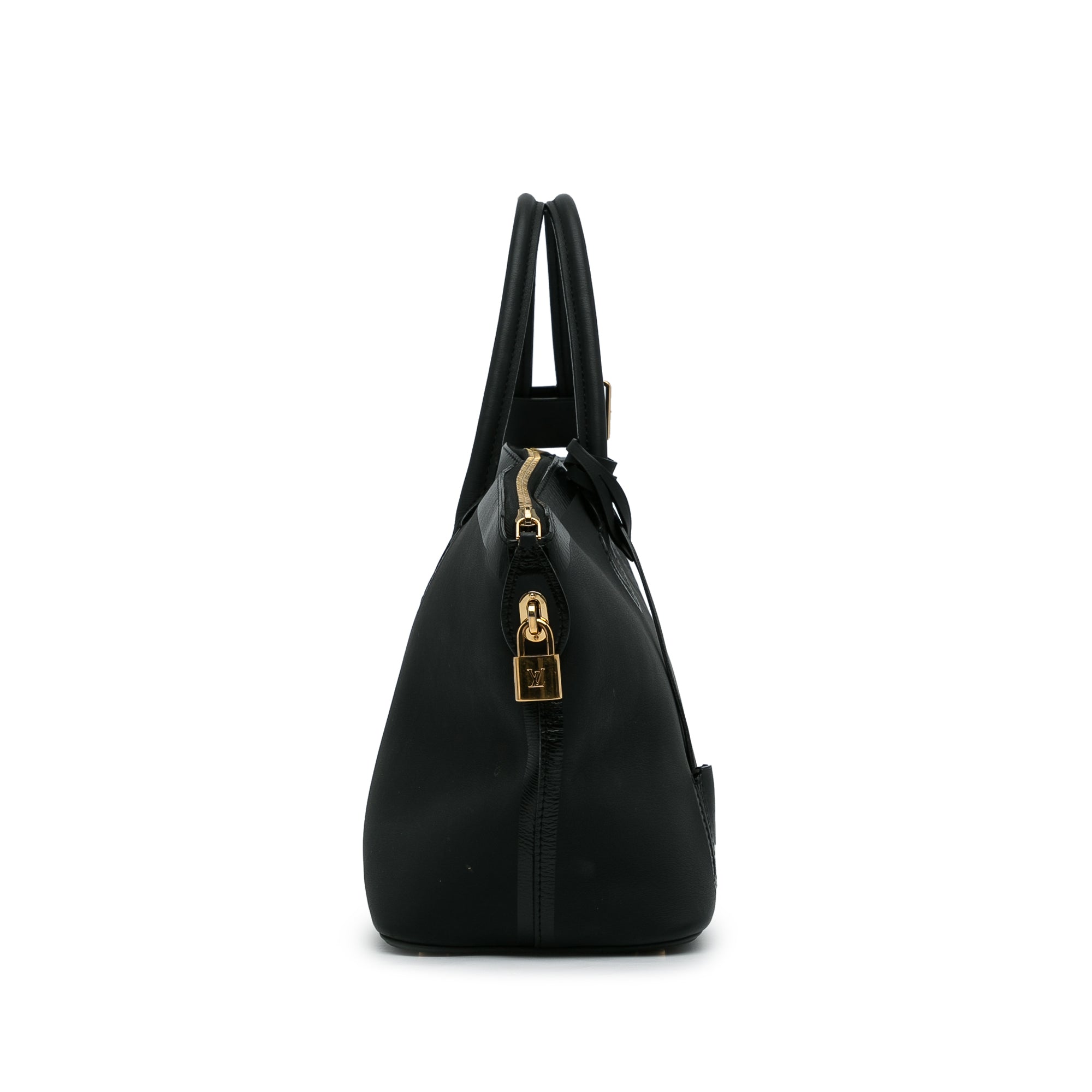 Black Louis Vuitton Cuir Obsession Lockit East-West Handbag