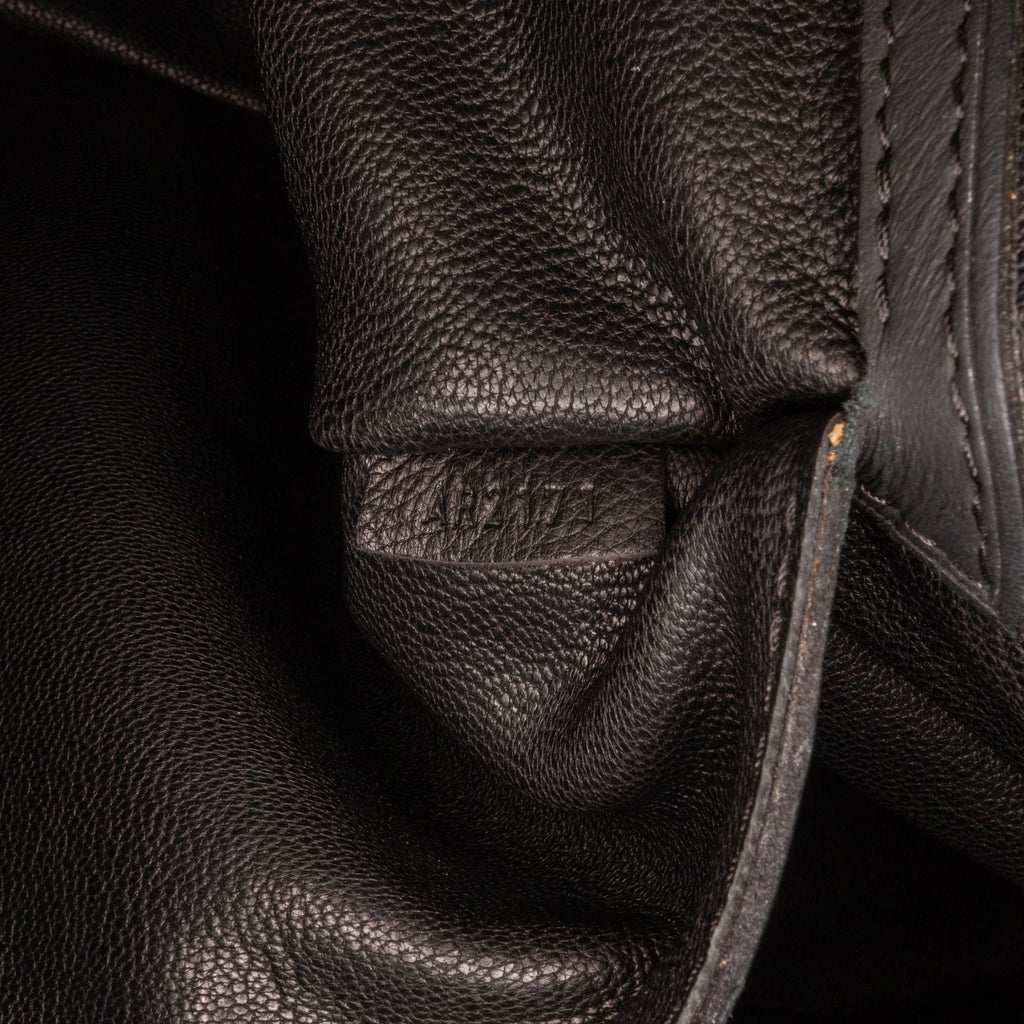 Black Louis Vuitton Cuir Obsession Lockit East-West Handbag