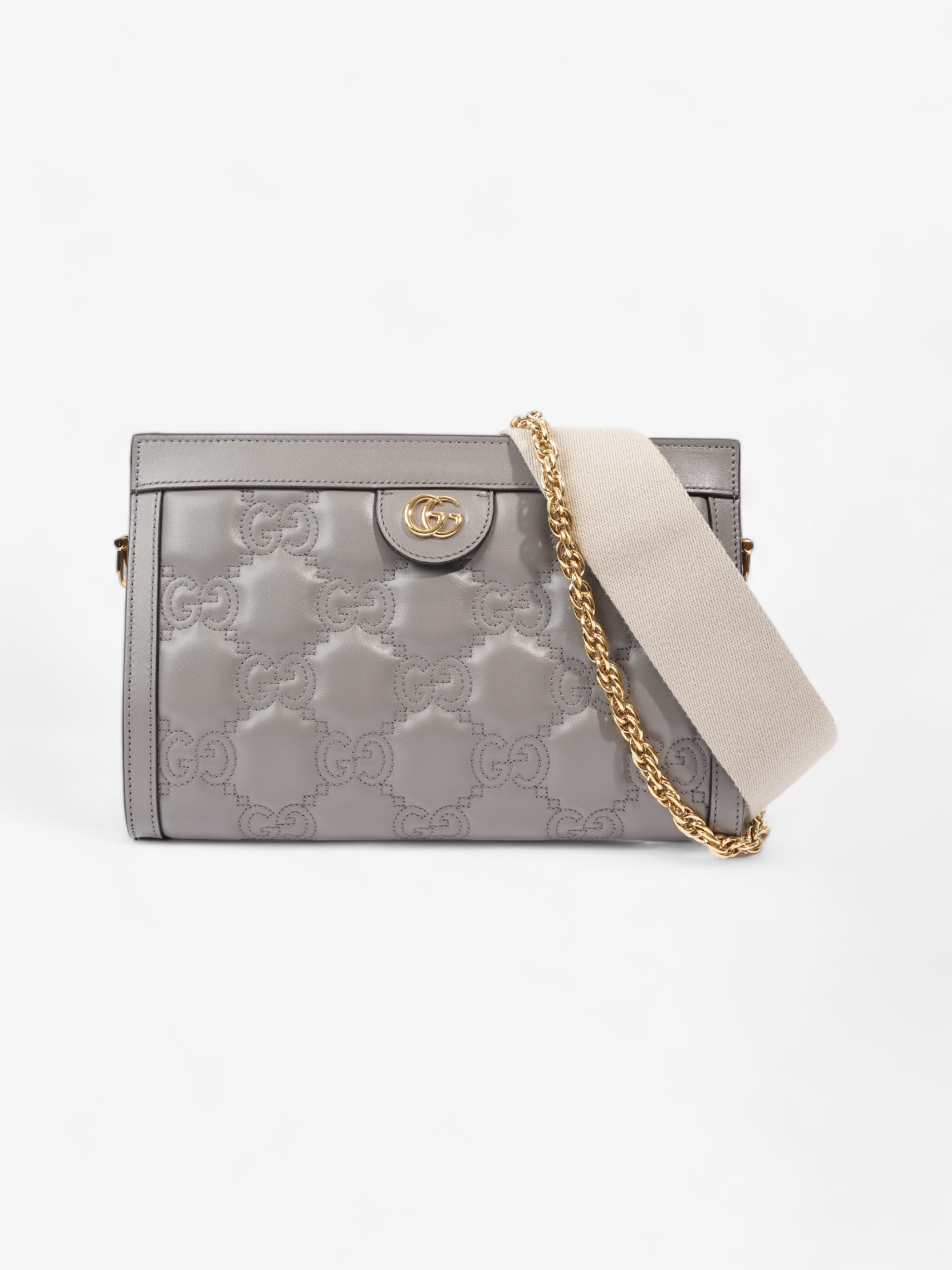 Gucci GG Matelass茅 Grey Matelasse Leather Small