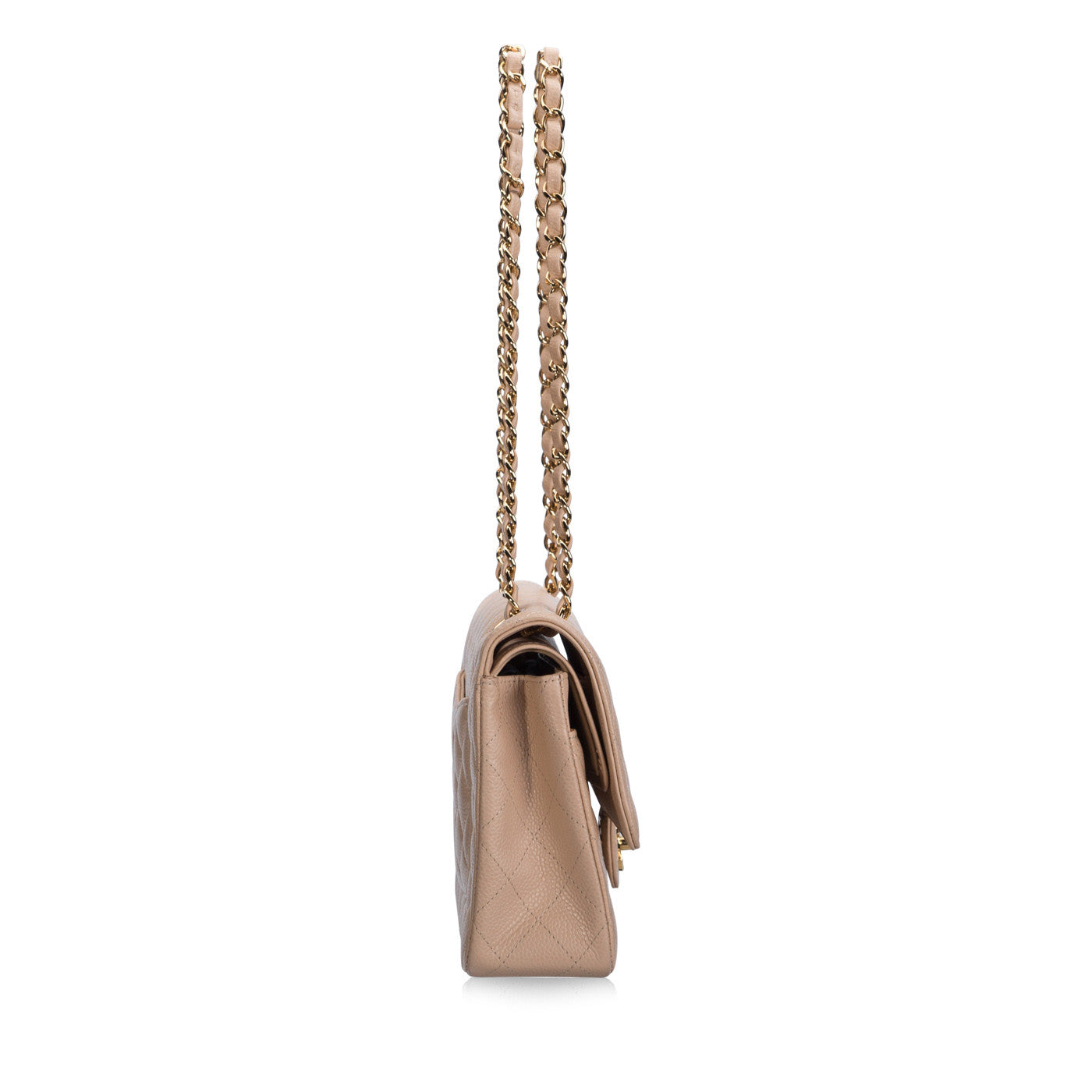 Chanel Beige Caviar Classic Flap Bag