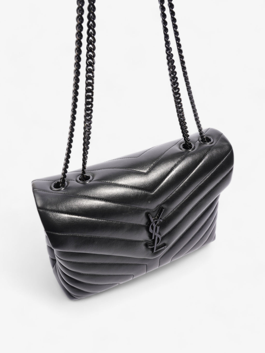 Saint Laurent Lou Lou Black Leather Medium