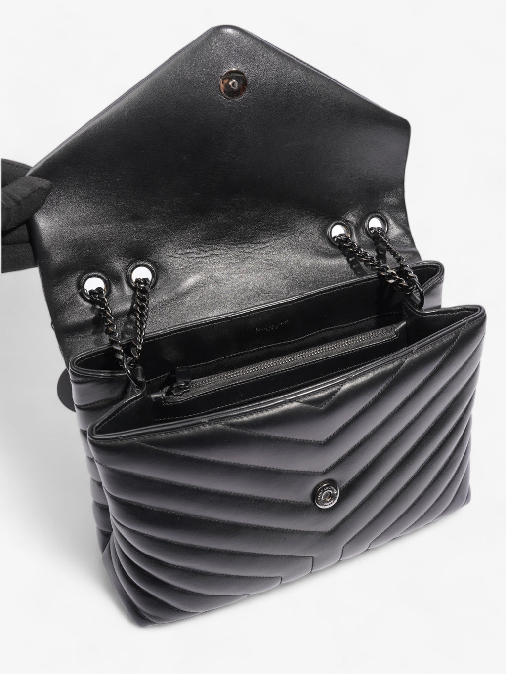 Saint Laurent Lou Lou Black Leather Medium
