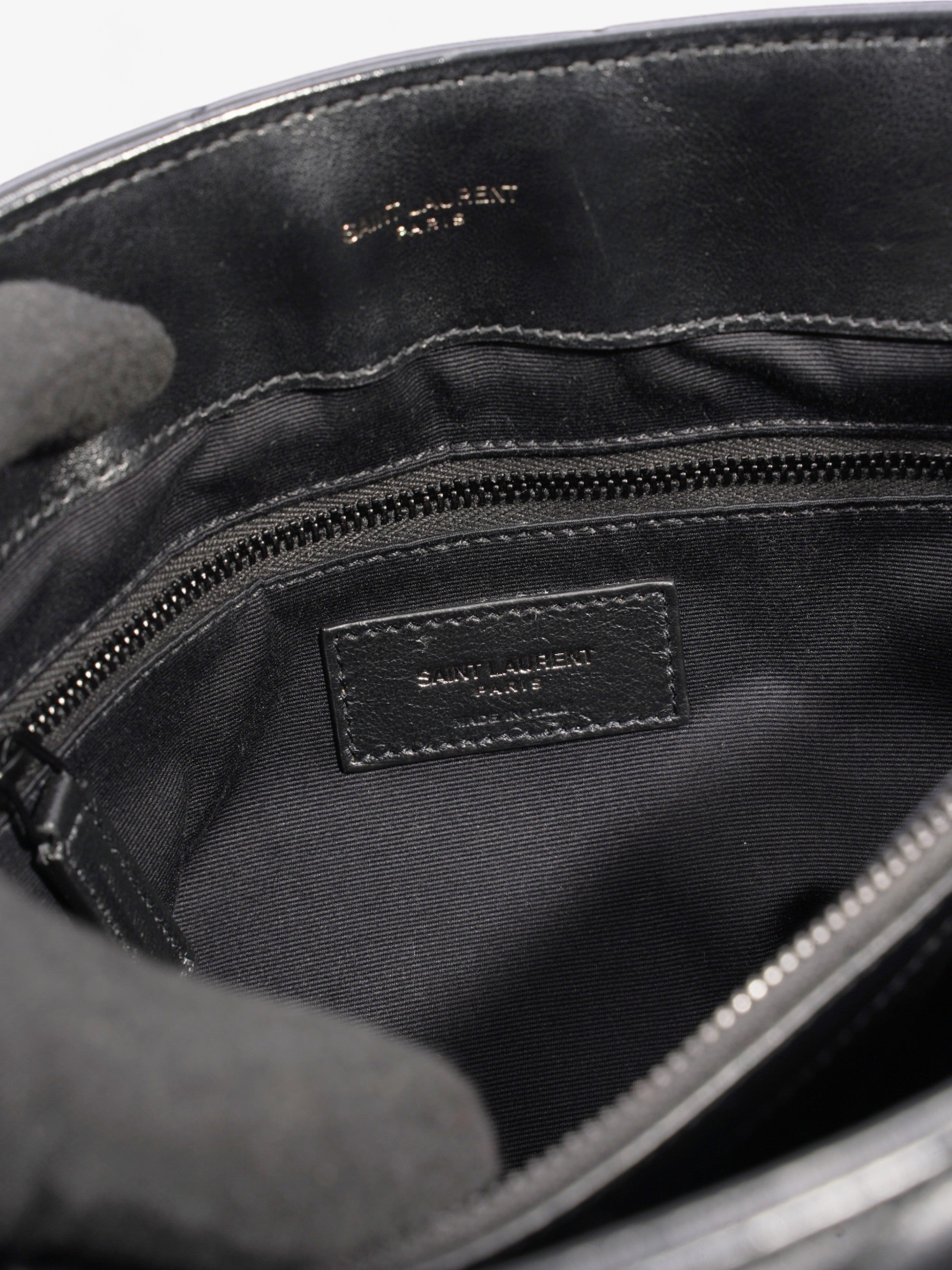Saint Laurent Lou Lou Black Leather Medium