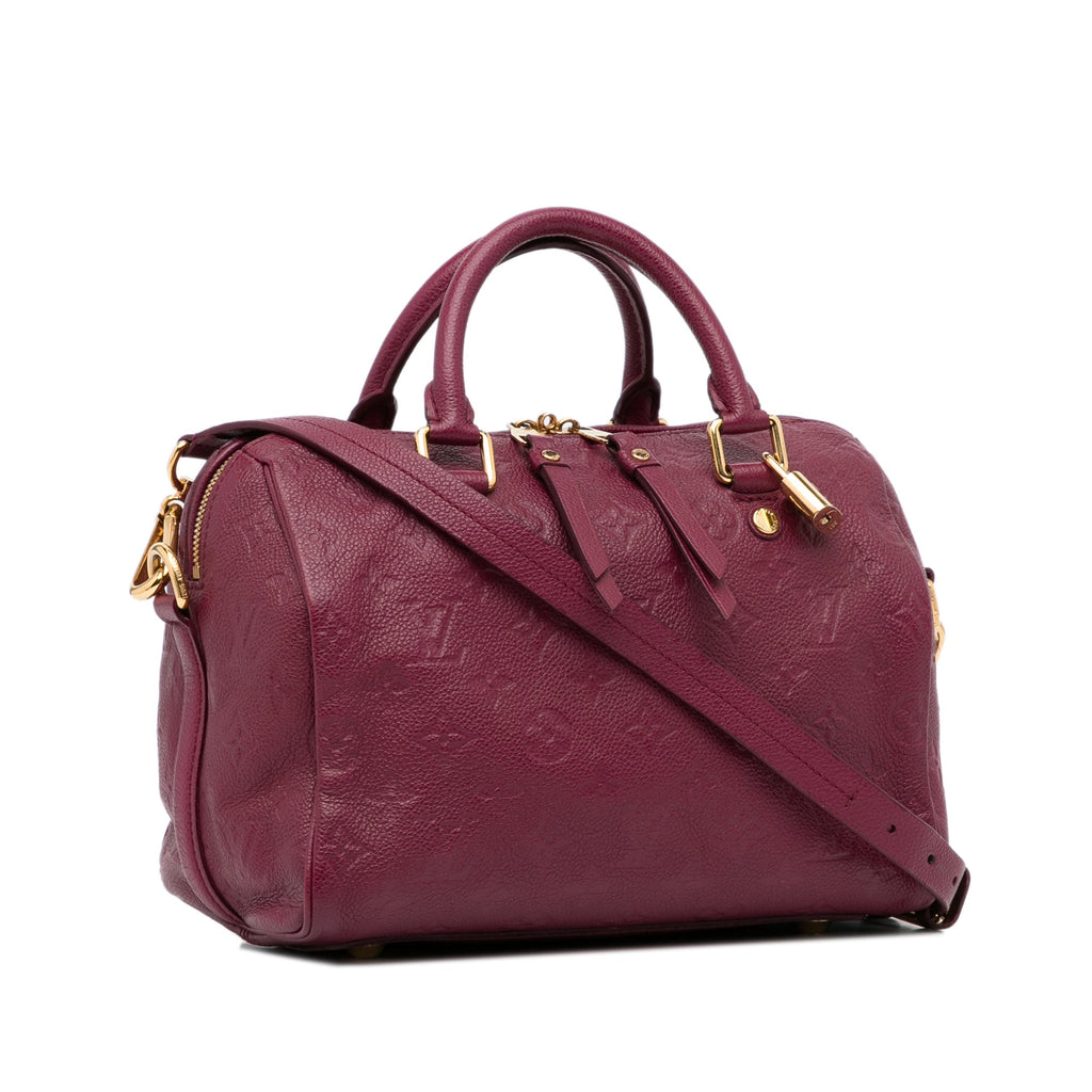 Louis Vuitton Speedy 25 BandouliÃƒÆ’Ã‚Â¨re Red Monogram Empreinte