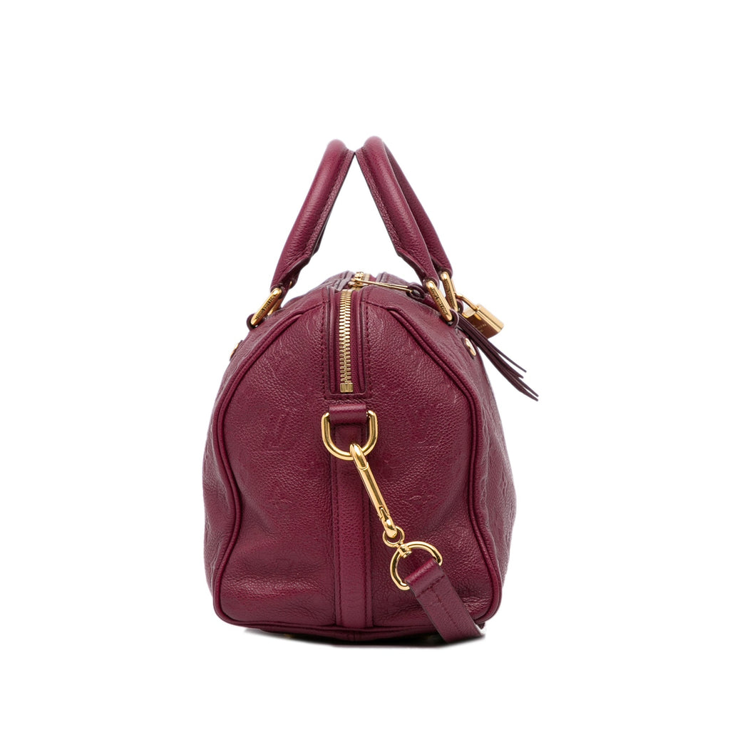 Louis Vuitton Speedy 25 BandouliÃƒÆ’Ã‚Â¨re Red Monogram Empreinte