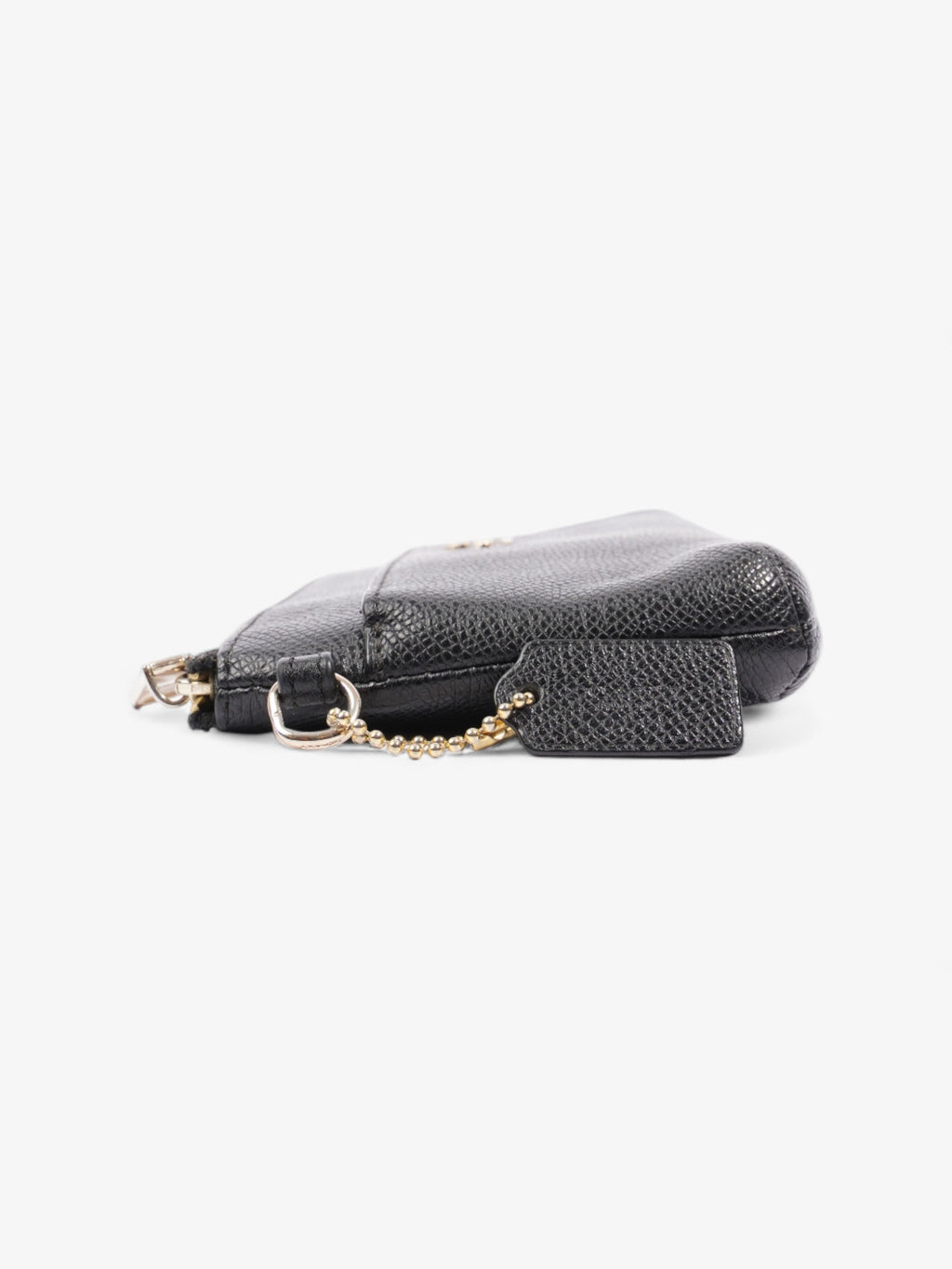 Coach Double Pouch Wallet Wristlet Black Leather