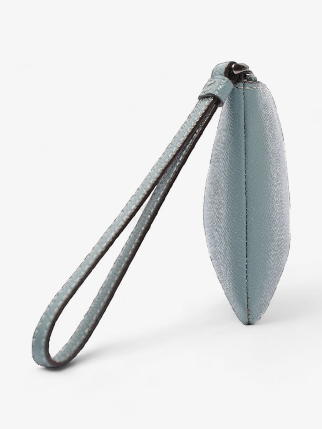 Coach Wristlet Duck Egg Blue Grained Leather