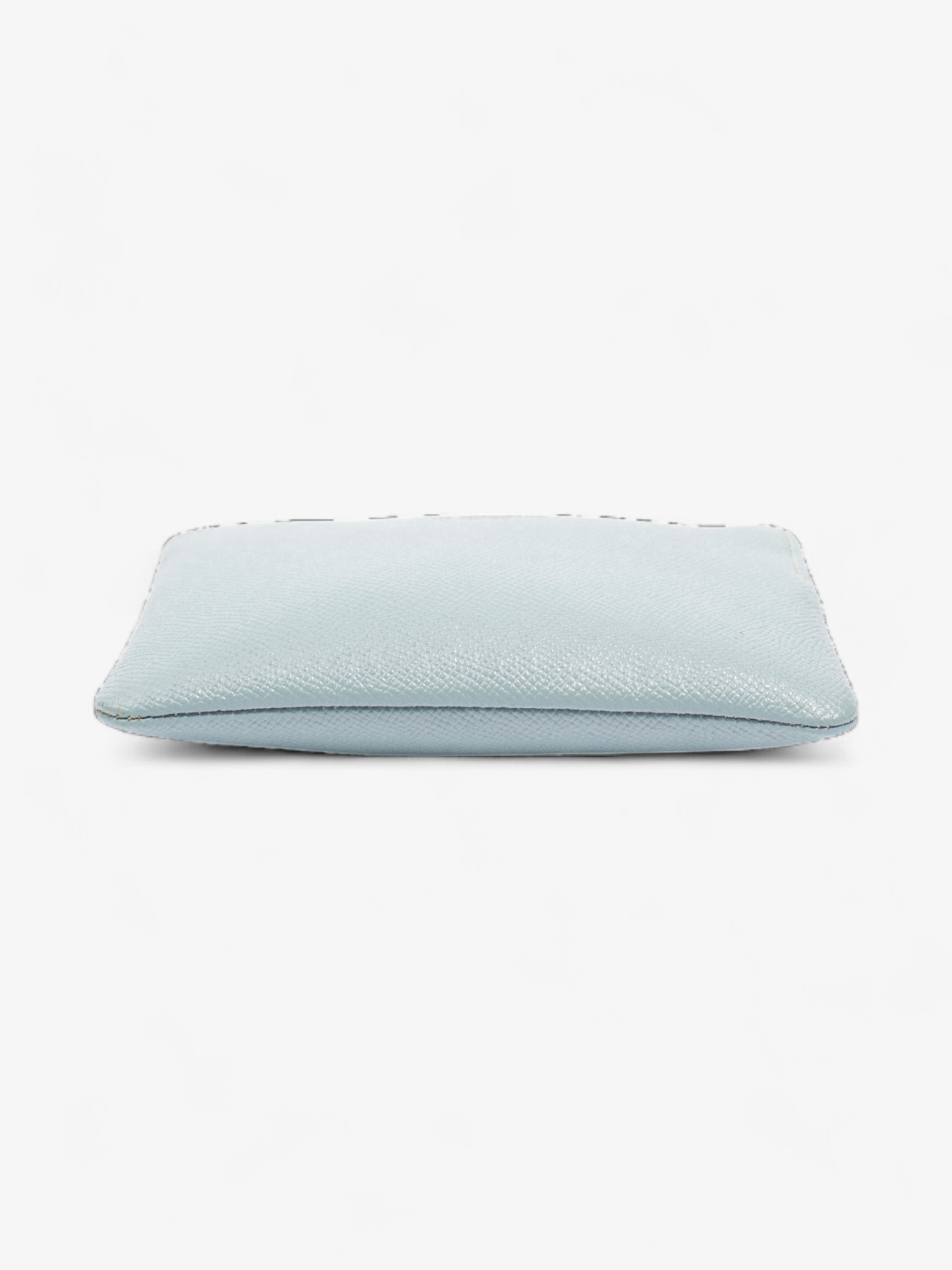 Coach Wristlet Duck Egg Blue Grained Leather