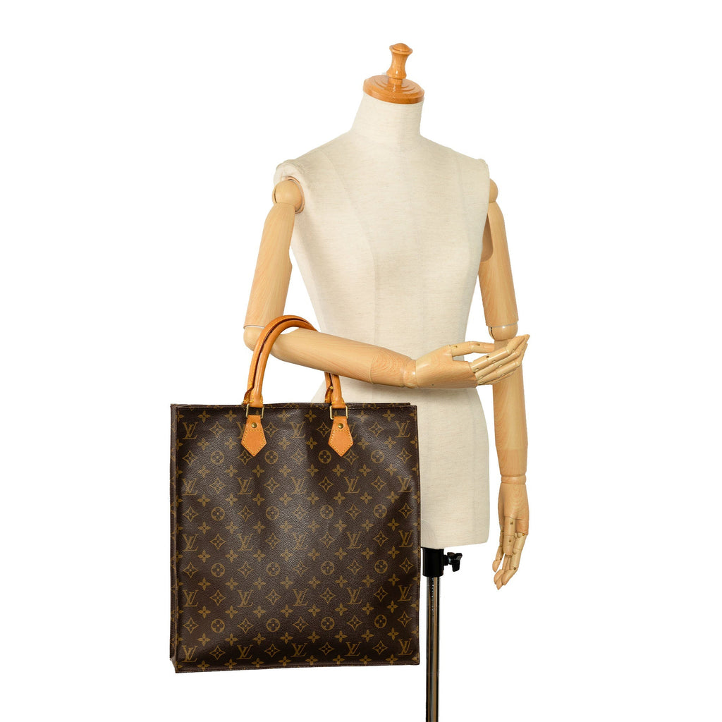 Brown Louis Vuitton Monogram Sac Plat Tote Bag
