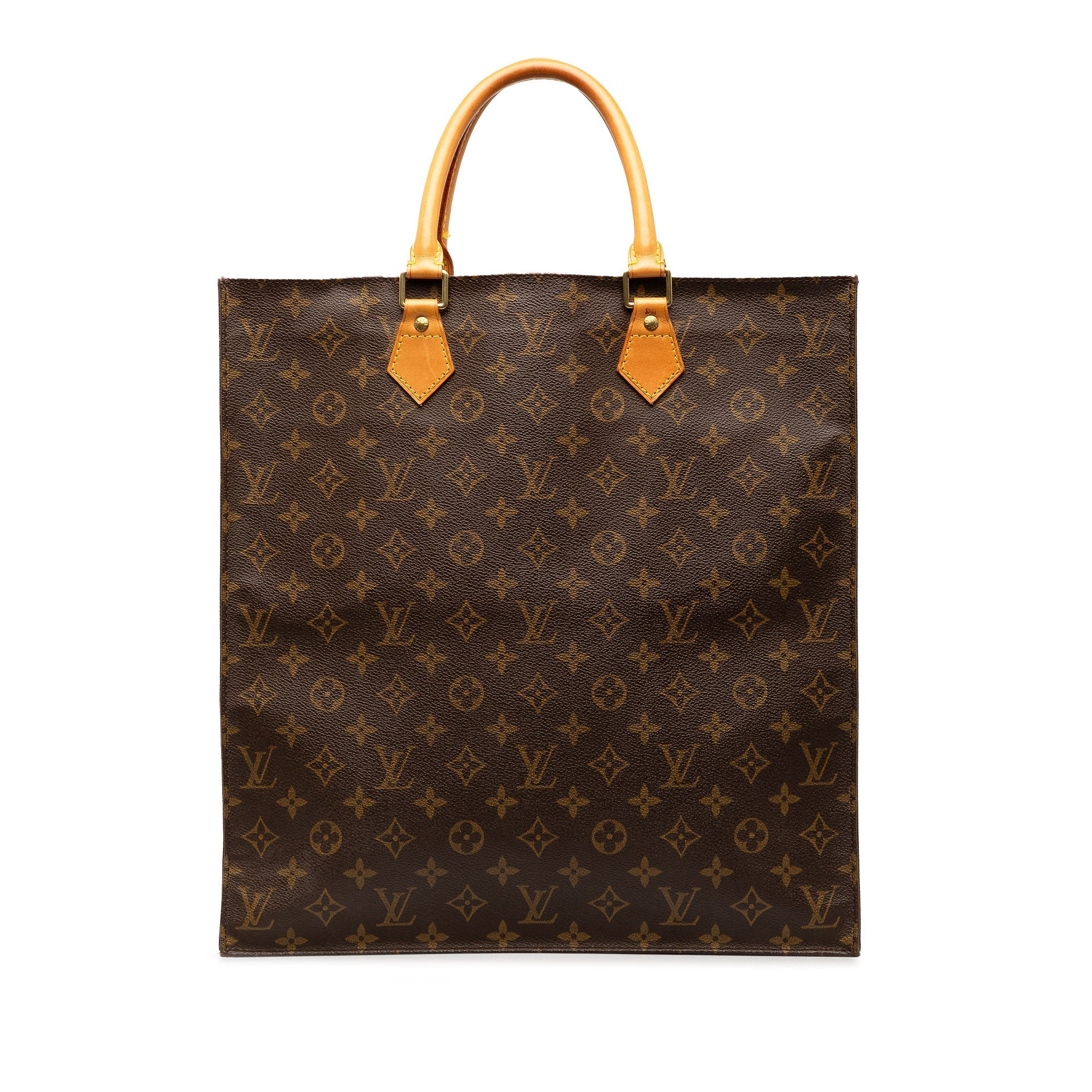 Brown Louis Vuitton Monogram Sac Plat Tote Bag