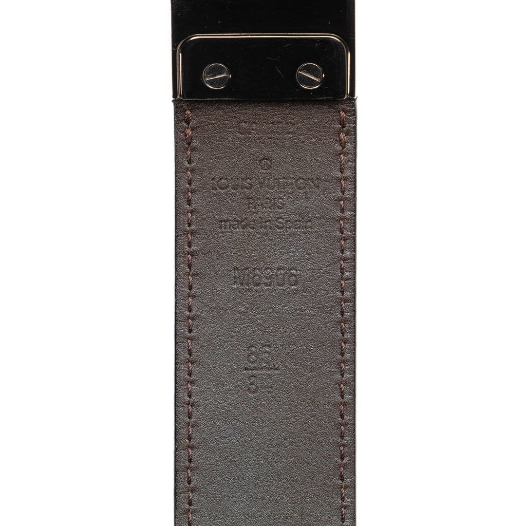 Black Louis Vuitton Seattle Reversible Leather Belt