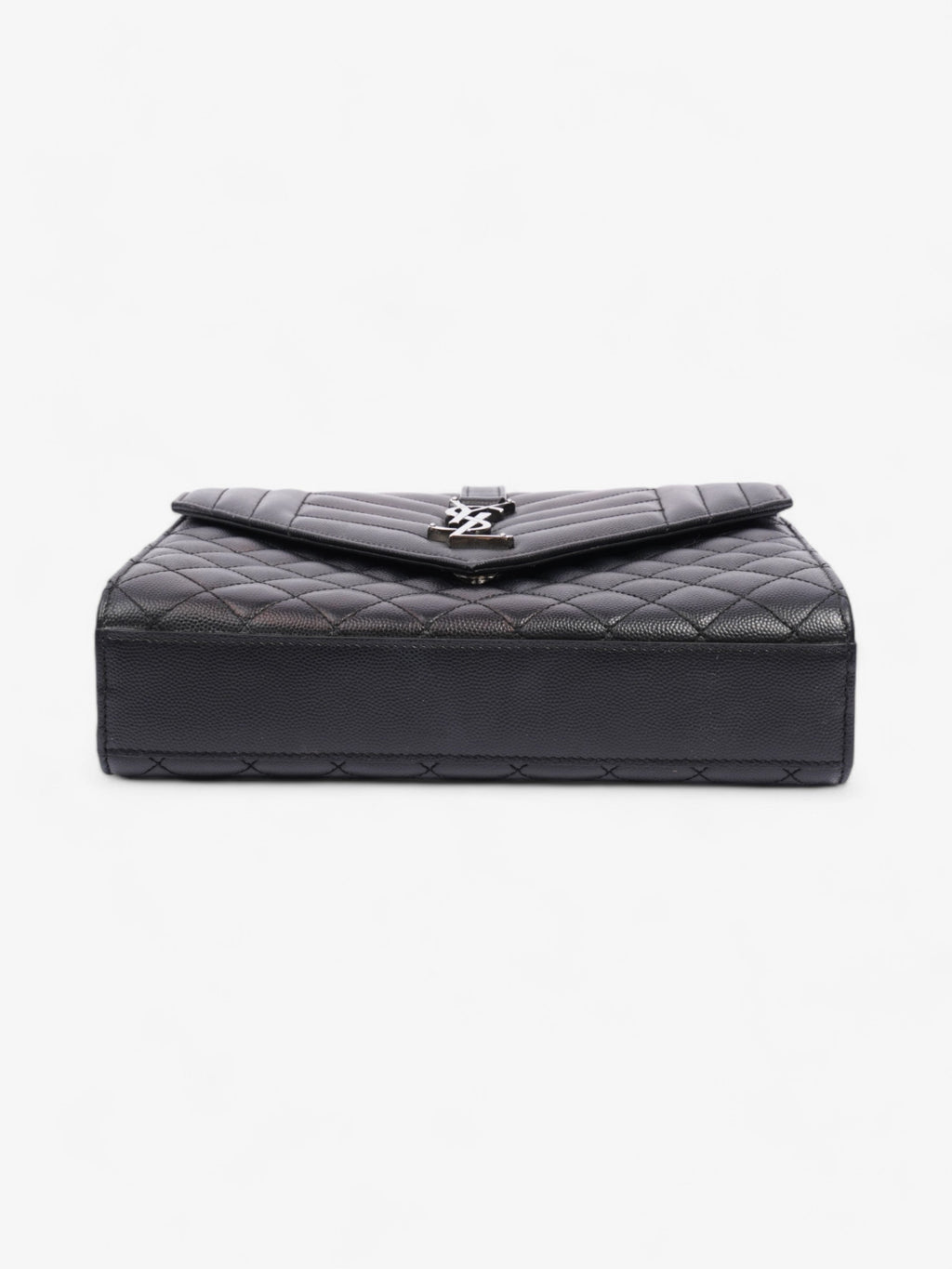 Saint Laurent Envelope Black Calfskin Leather Medium